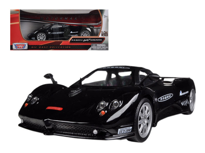 Pagani Zonda F Nurburgring Black 1/24 Diecast Car Model by Motormax free shipping USA