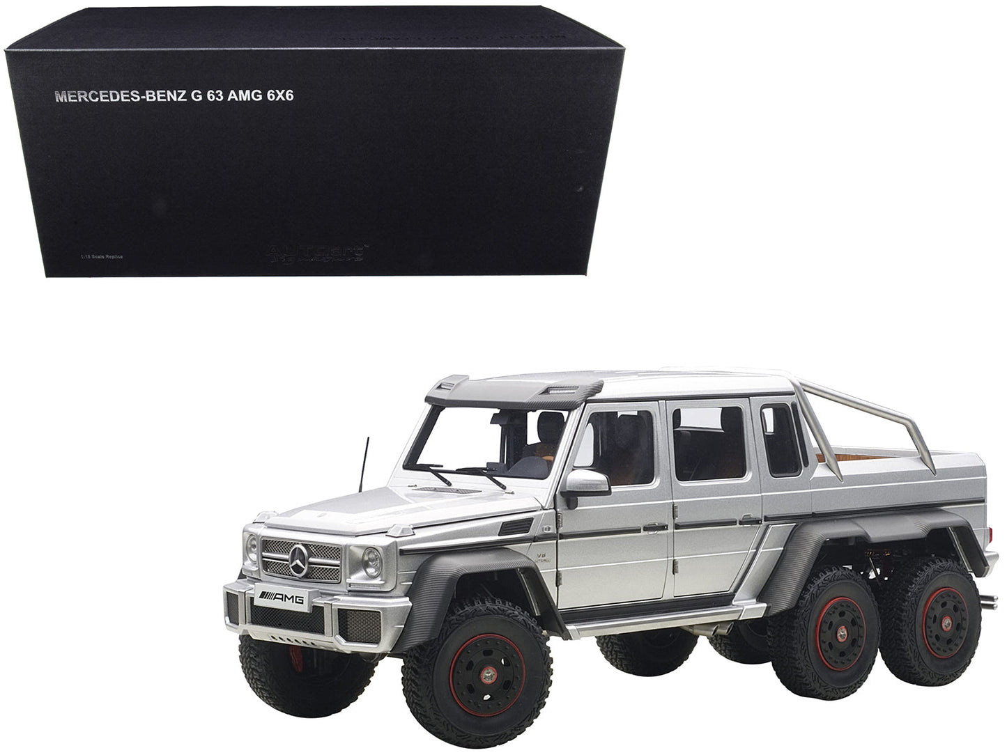 Mercedes G63 AMG 6X6 Silver 1/18 Model Car by Autoart free shipping USA