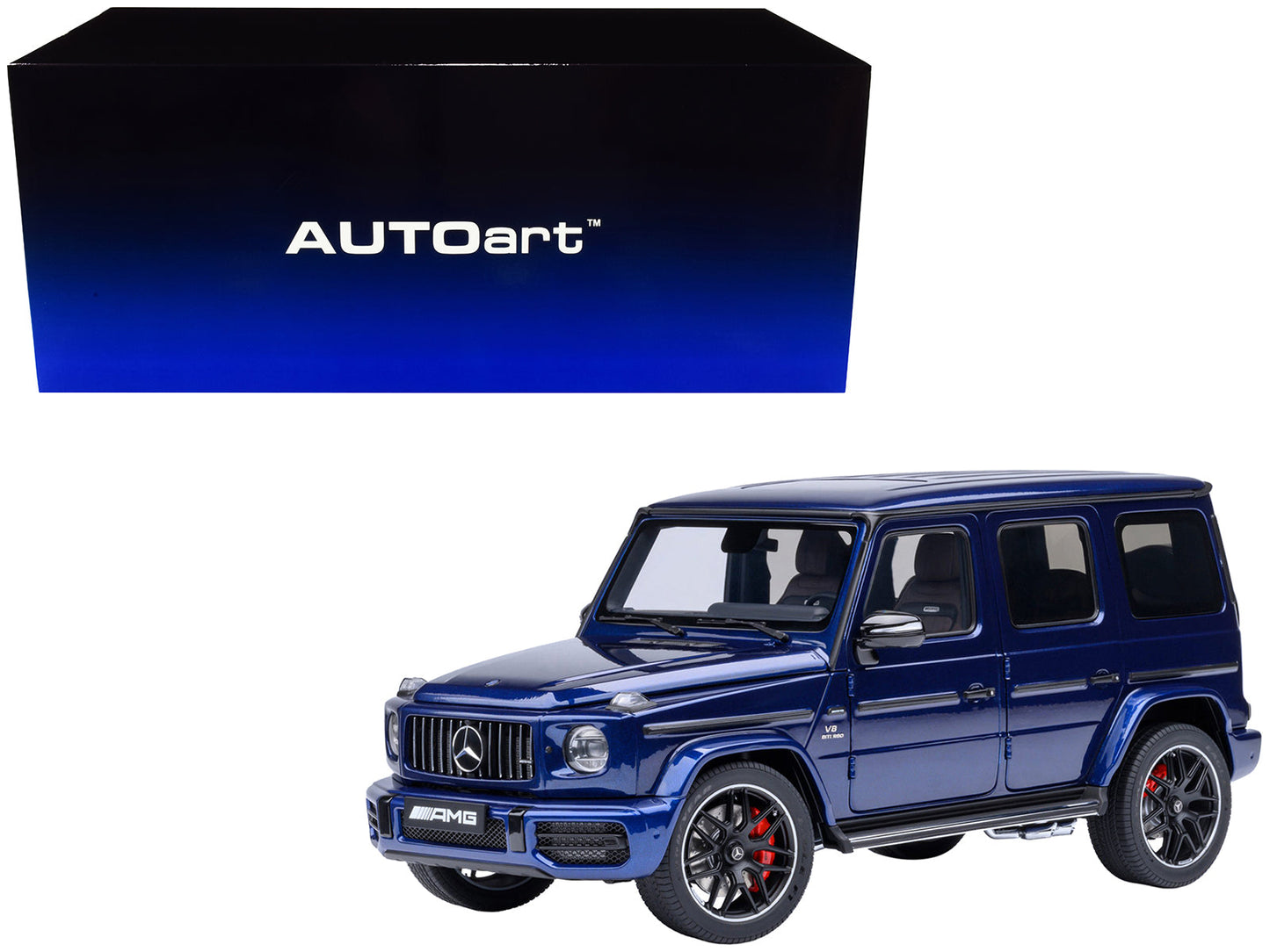 2019 Mercedes-Benz AMG G63 Brilliant Blue Metallic 1/18 Model Car by Autoart free shipping USA