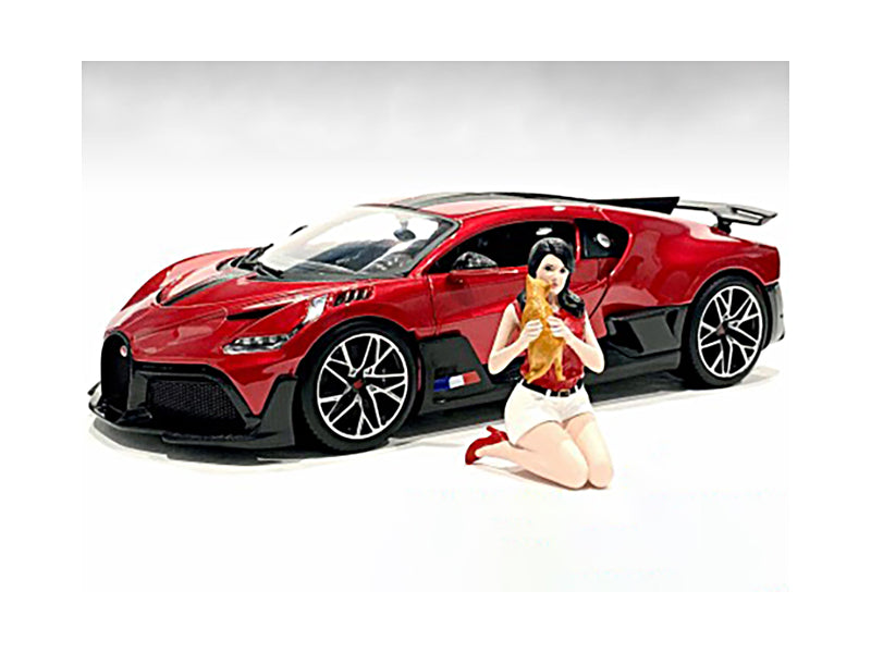 "Girls Night Out" Gigi with Cat Figurine for 1/24 Scale Models by American Diorama free shipping USA
