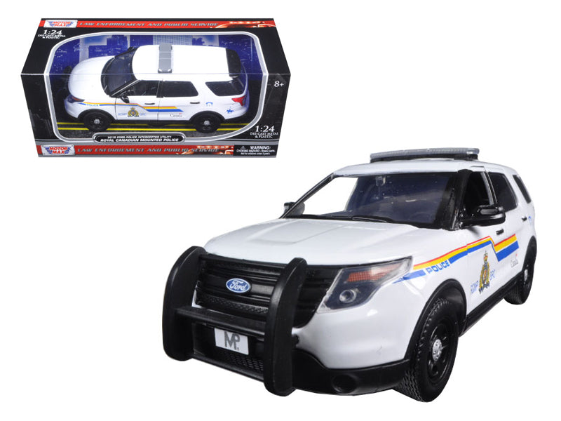 2015 Ford Police Interceptor Utility with Light Bar "RCMP Royal Canadian Mounted Police" White 1/24 Diecast Model Car by Motormax free shipping USA