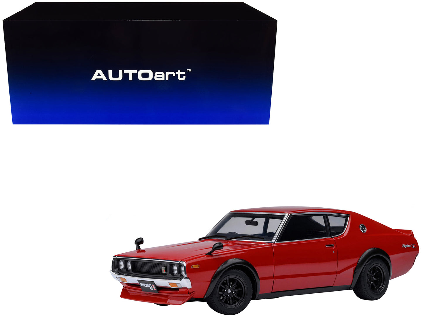 Nissan Skyline 2000GT-R (KPGC110) Tuned Version RHD (Right Hand Drive) Red 1/18 Model Car by Autoart free shipping USA