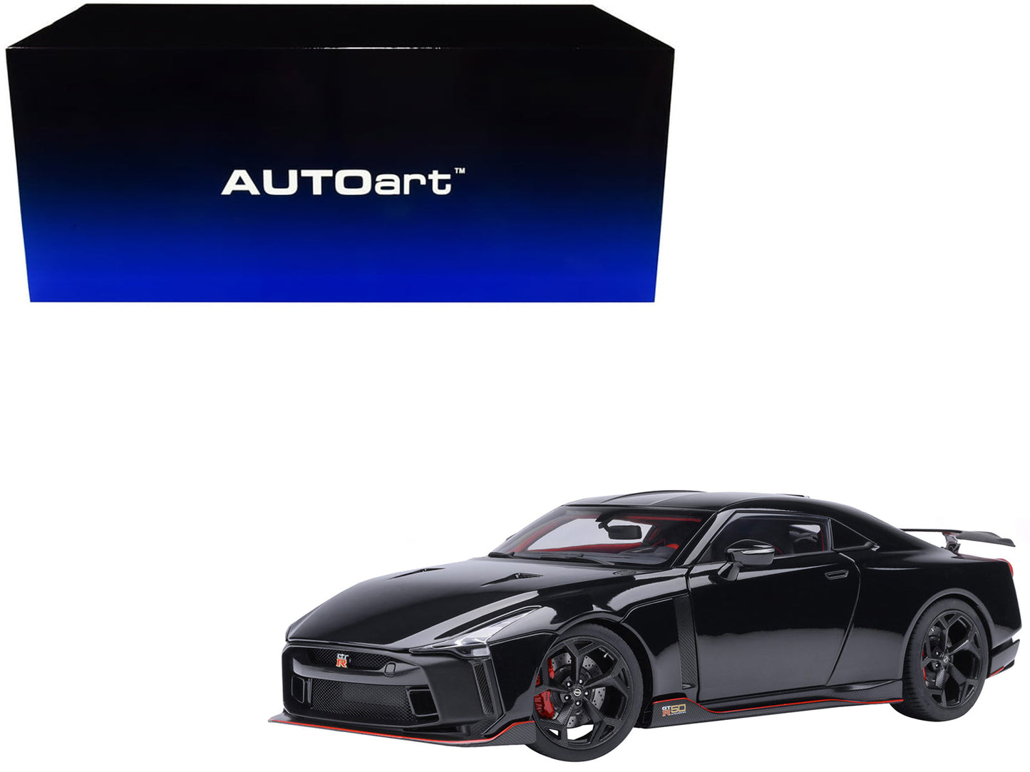 Nissan GT-R50 By ItalDesign Black and Matt Black 1/18 Model Car by Autoart free shipping USA