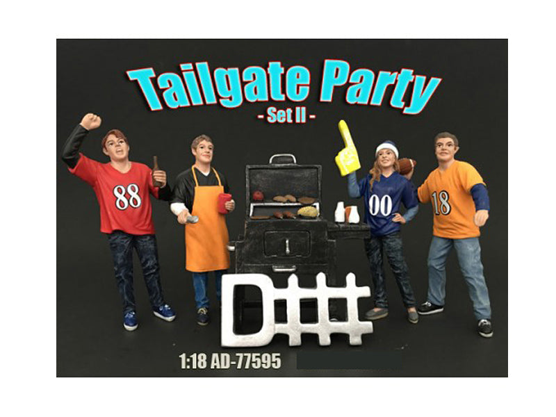 Tailgate Party Set II 4 Piece Figure Set For 1:18 Scale Models by American Diorama free shipping USA