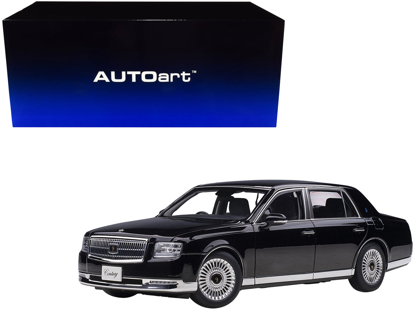 Toyota Century RHD (Right Hand Drive) Black 1/18 Model Car by Autoart free shipping USA