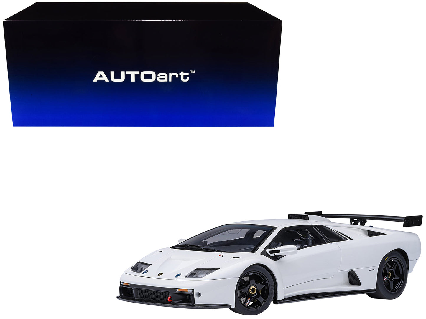 Lamborghini Diablo GTR Impact White 1/18 Model Car by Autoart free shipping USA