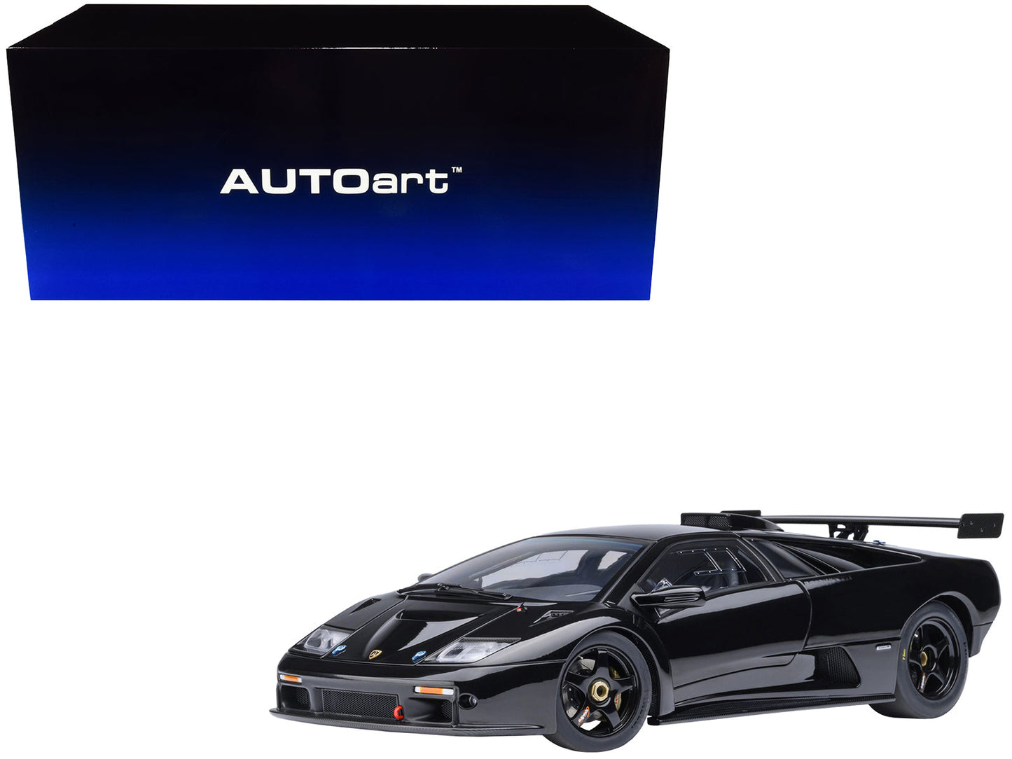 Lamborghini Diablo GTR Deep Black 1/18 Model Car by Autoart free shipping USA