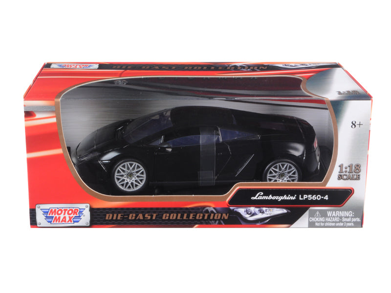 Lamborghini LP 560-4 Black 1/18 Diecast Car Model by Motormax free shipping USA