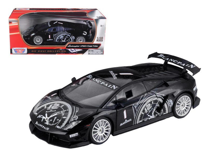 Lamborghini Gallardo LP560-4 Super Trofeo Black 1/18 Diecast Model Car by Motormax free shipping USA