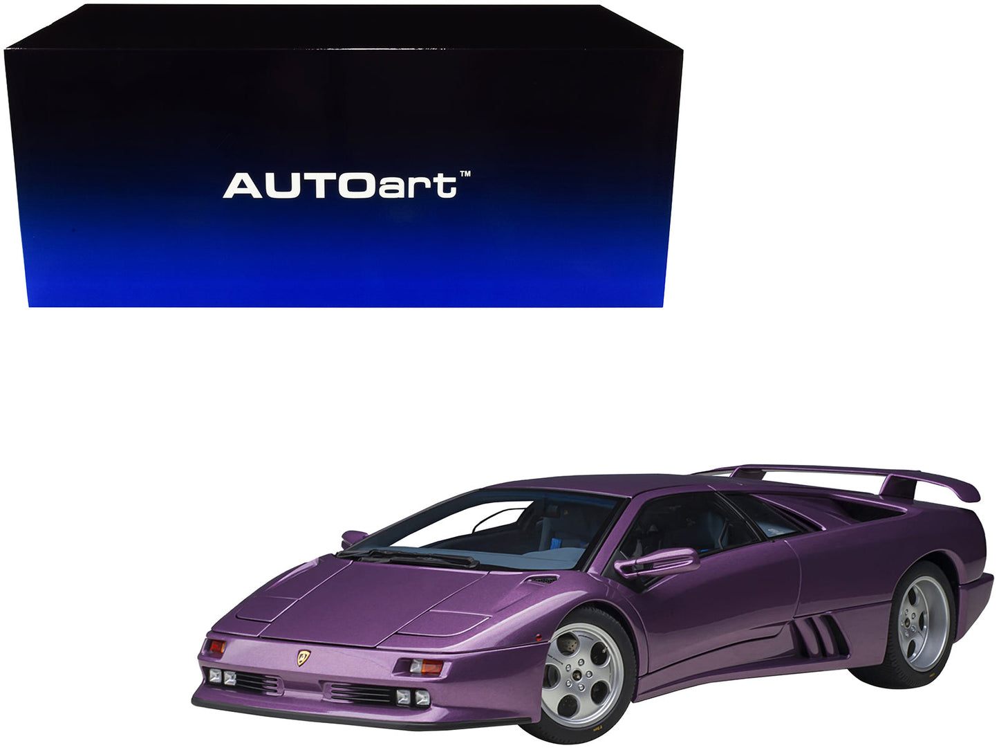 Lamborghini Diablo SE30 Viola Purple Metallic 1/18 Model Car by Autoart free shipping USA