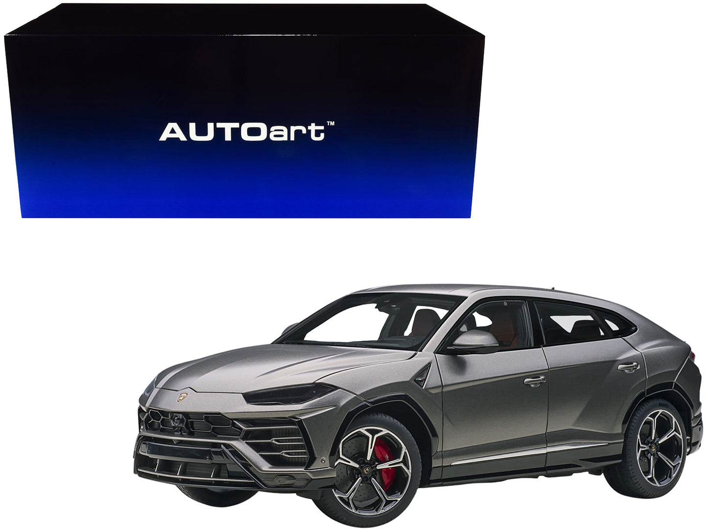 Lamborghini Urus Grigio Lynx Gray Metallic 1/18 Model Car by Autoart free shipping USA