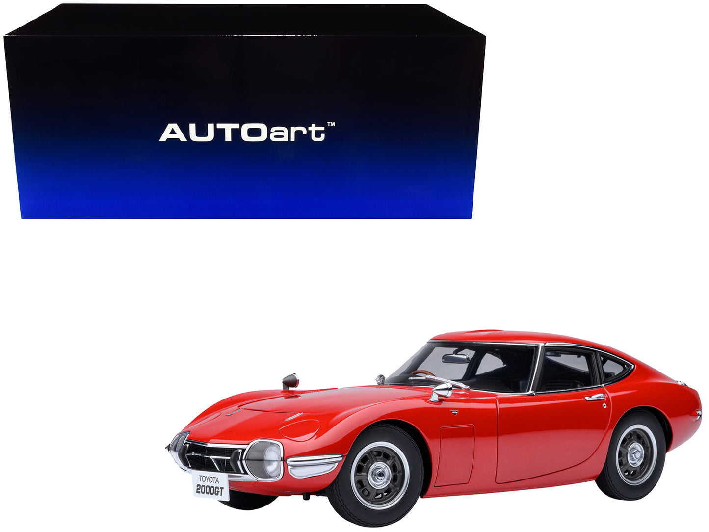 1967 Toyota 2000GT RHD (Right Hand Drive) Red 1/18 Model Car by Autoart free shipping USA