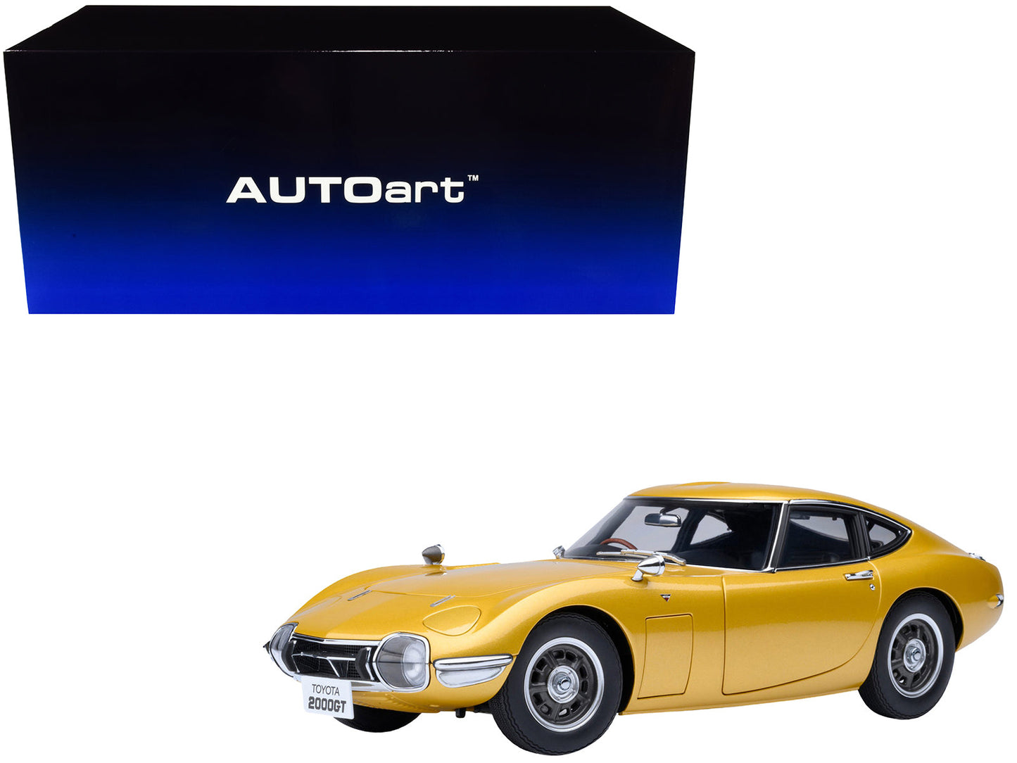 1967 Toyota 2000GT RHD (Right Hand Drive) Gold Metallic 1/18 Model Car by Autoart free shipping USA
