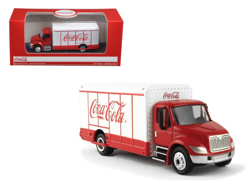 "Coca-Cola" Beverage Truck Red and White 1/87 Diecast Model by Motorcity Classics free shipping USA