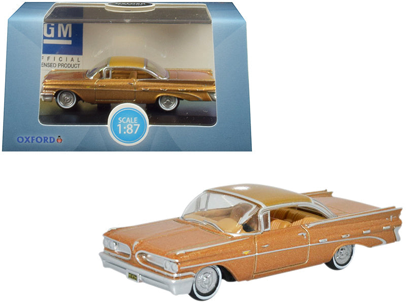 1959 Pontiac Bonneville Coupe Canyon Copper Metallic 1/87 (HO) Scale Diecast Model Car by Oxford Diecast free shipping USA