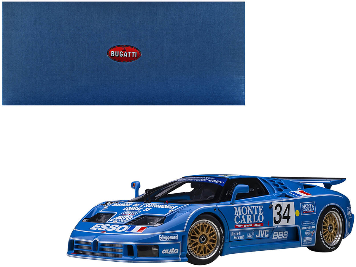 Bugatti EB110 #34 Alain Cudini - Eric Helary - Jean-Christophe Boullion 24 Hours of Le Mans (1994) 1/18 Model Car by Autoart free shipping USA