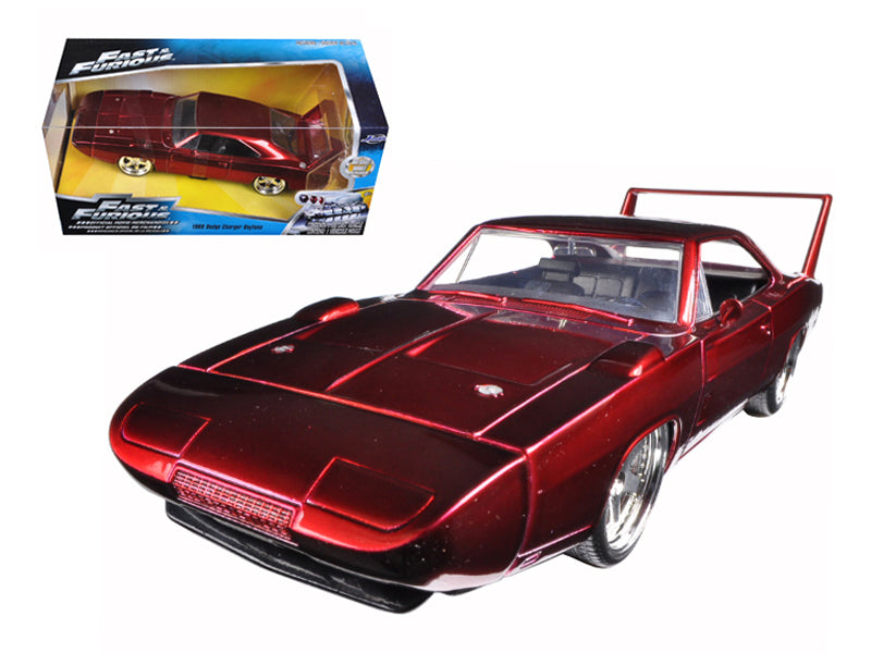 1969 Dodge Charger Daytona Red "Fast & Furious 7" (2015) Movie 1/24 Diecast Model Car by Jada free shipping USA