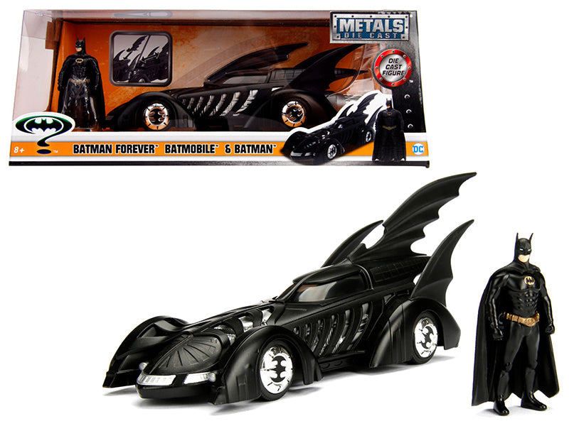 1995 Batman Forever Batmobile with Diecast Batman Figure 1/24 Diecast Model Car by Jada free shipping USA