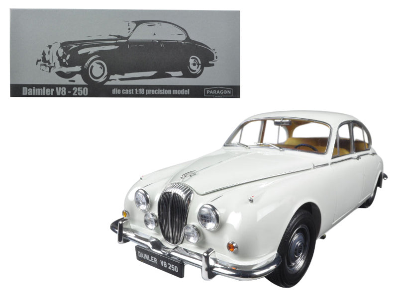 1967 Daimler V8-250 English White Left Hand Drive 1/18 Diecast Model Car by Paragon free shipping USA