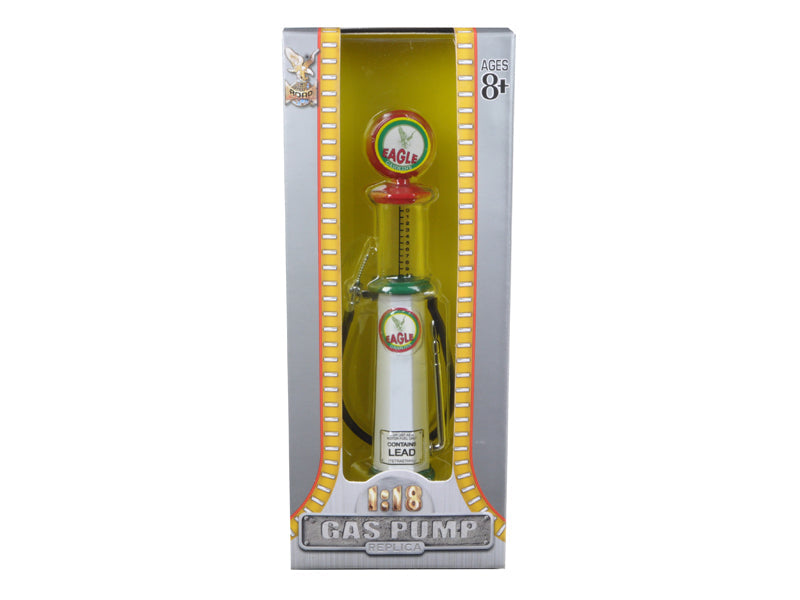 Eagle Gasoline Vintage Gas Pump Cylinder 1/18 Diecast Replica by Road Signature free shipping USA