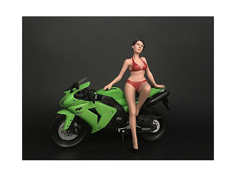 Hot Bike Model Elizabeth Figurine for 1/12 Scale Motorcycle Models by American Diorama free shipping USA