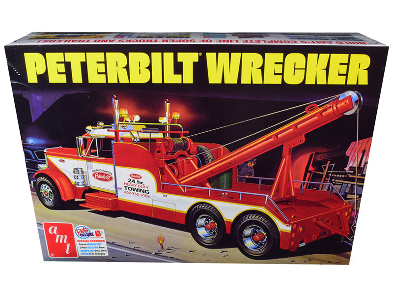 Skill 3 Model Kit Peterbilt Wrecker Tow Truck 1/25 Scale Model by AMT free shipping USA
