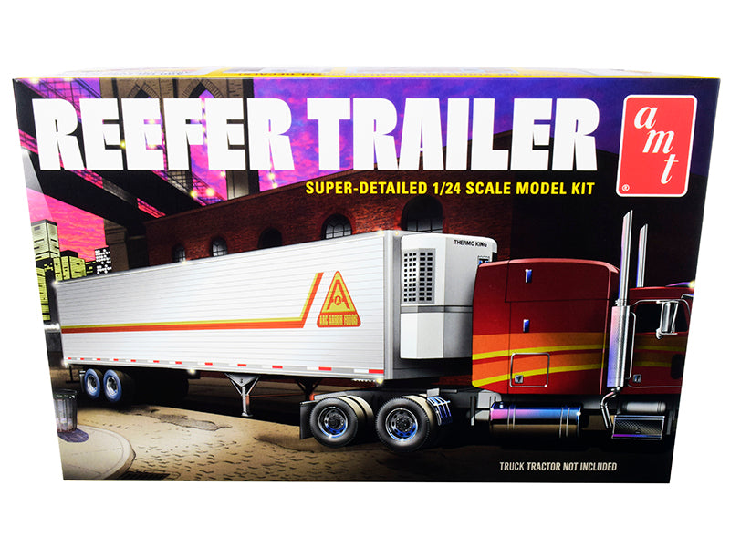 Skill 3 Model Kit Reefer Trailer 1/24 Scale Model by AMT free shipping USA