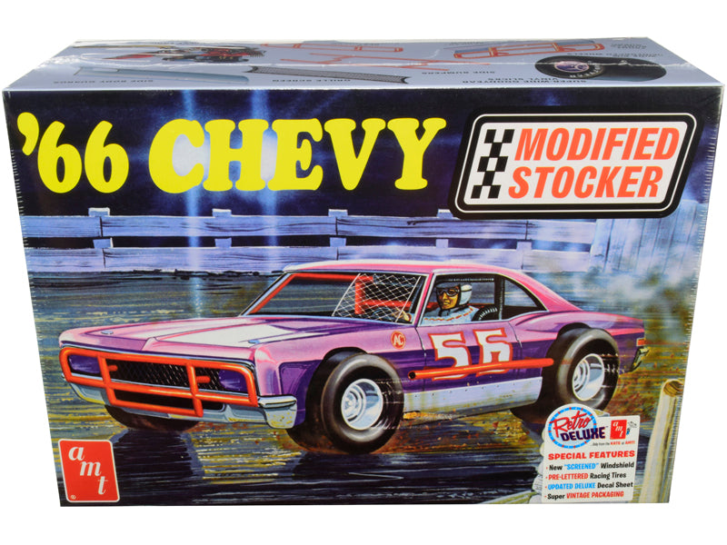 Skill 2 Model Kit 1966 Chevrolet Impala Modified Stocker 1/25 Scale Model by AMT free shipping USA