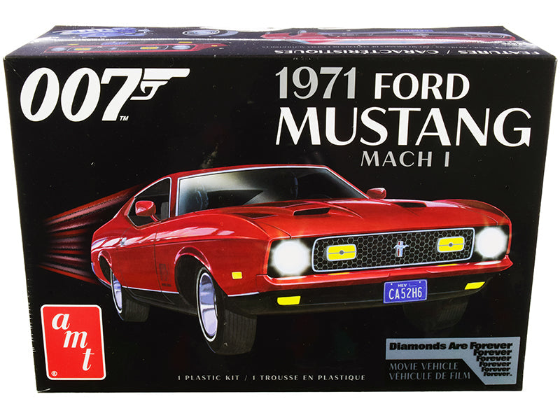 Skill 2 Model Kit 1971 Ford Mustang Mach 1 (James Bond 007) "Diamonds are Forever" (1971) Movie 1/25 Scale Model by AMT free shipping USA