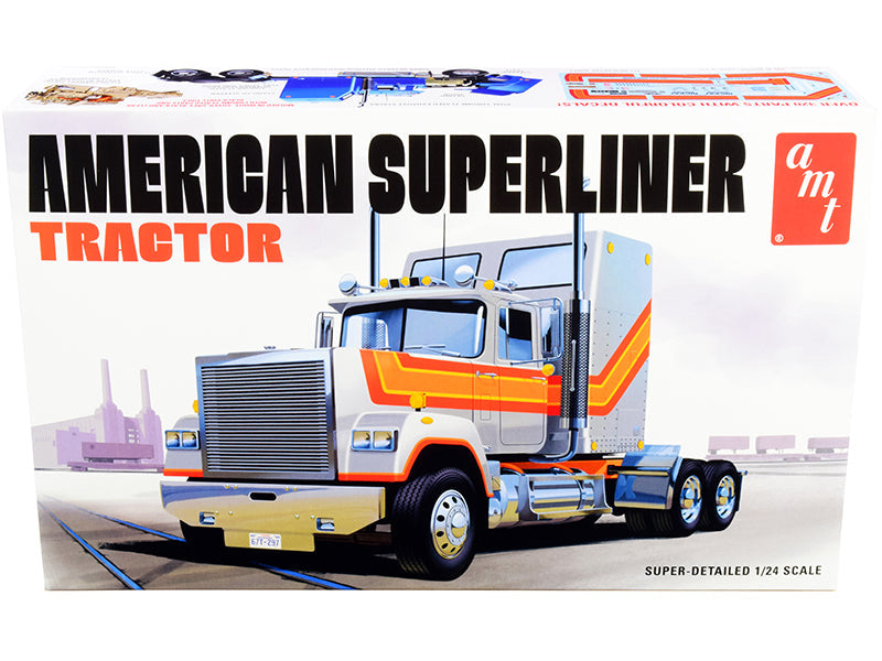 Skill 3 Model Kit American Superliner Semi Tractor 1/24 Scale Model by AMT free shipping USA