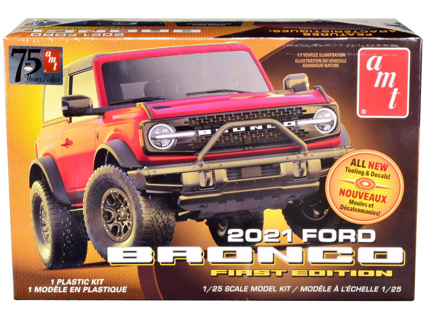 Skill 2 Model Kit 2021 Ford Bronco First Edition 1/25 Scale Model by AMT free shipping USA