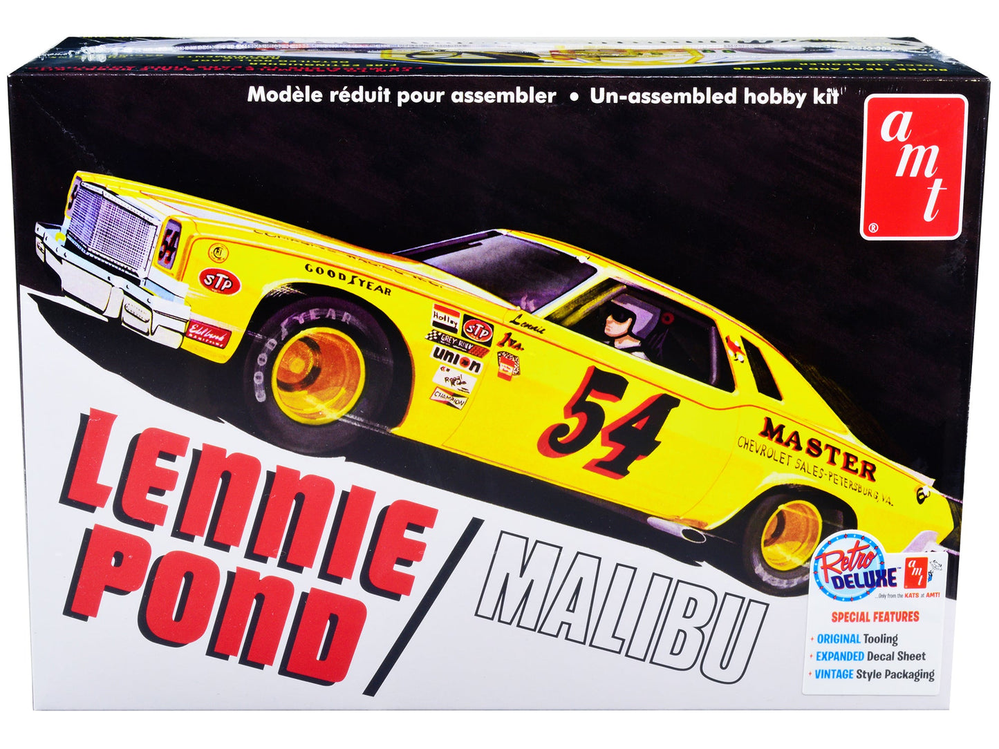 Skill 2 Model Kit 1974 Chevrolet Malibu Stock Car #54 Lennie Pond 1/25 Scale Model by AMT free shipping USA