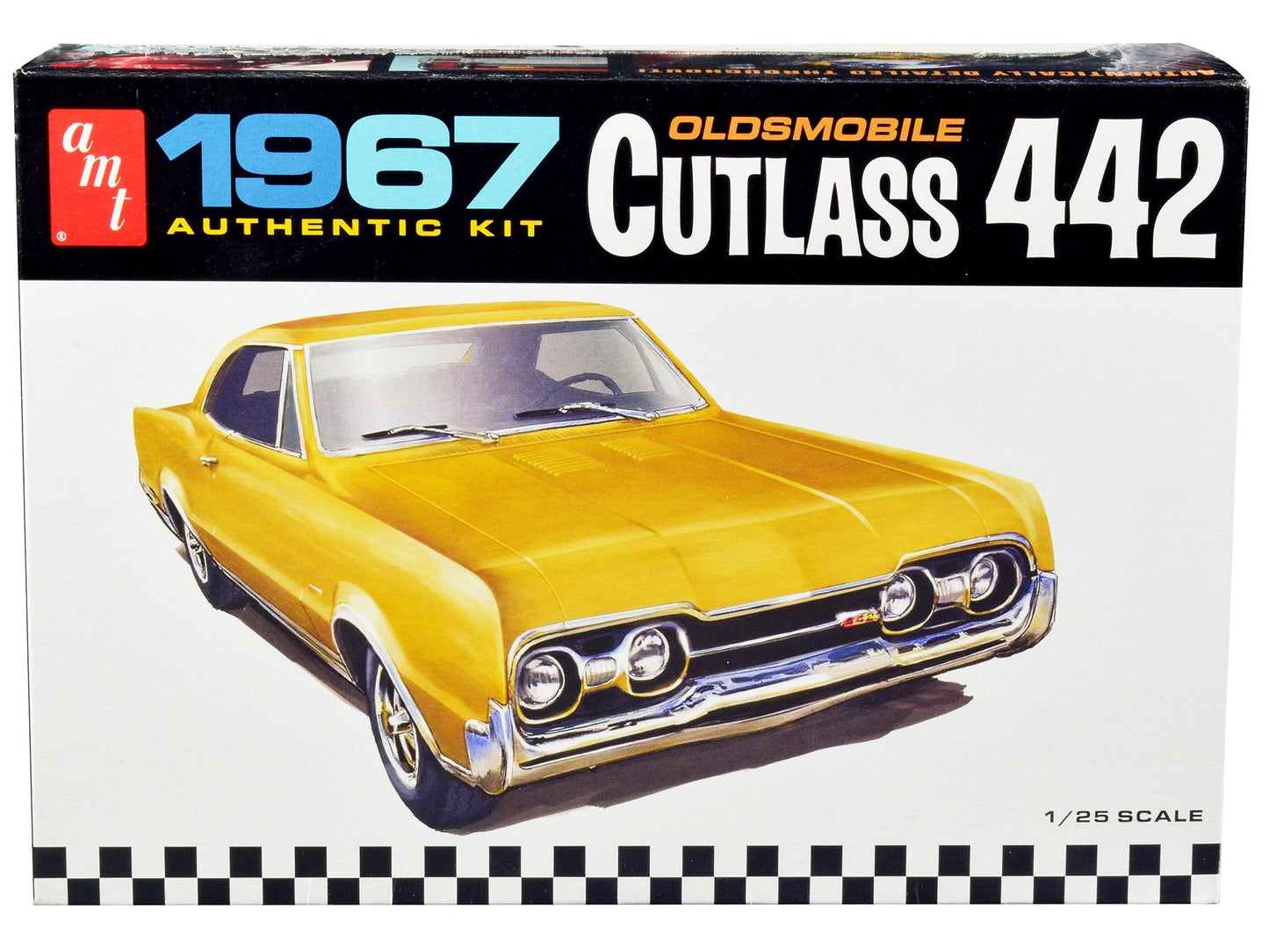 Skill 2 Model Kit 1967 Oldsmobile Cutlass 442 1/25 Scale Model by AMT free shipping USA