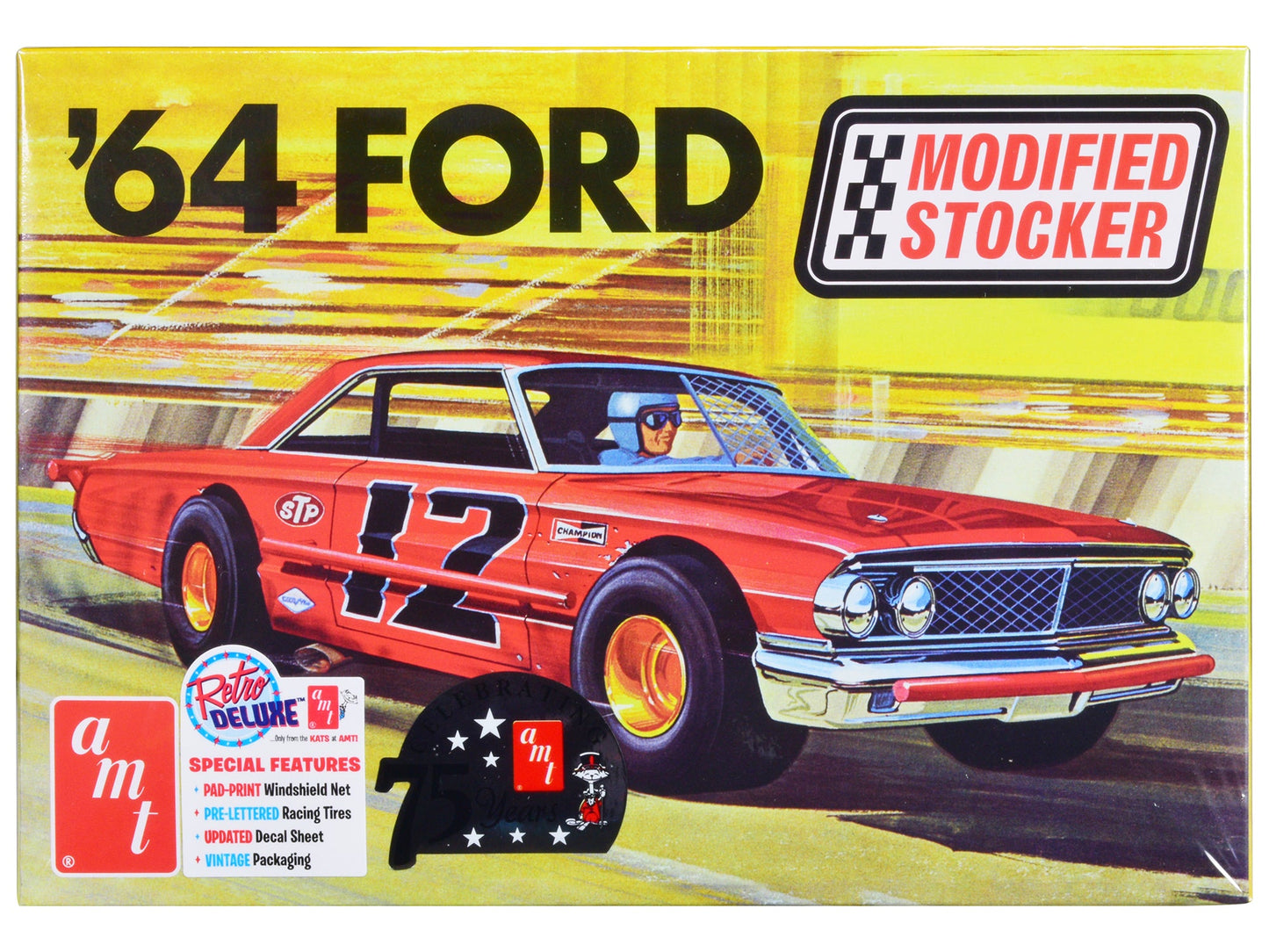 Skill 2 Model Kit 1964 Ford Galaxie "Modified Stocker" 1/25 Scale Model by AMT free shipping USA