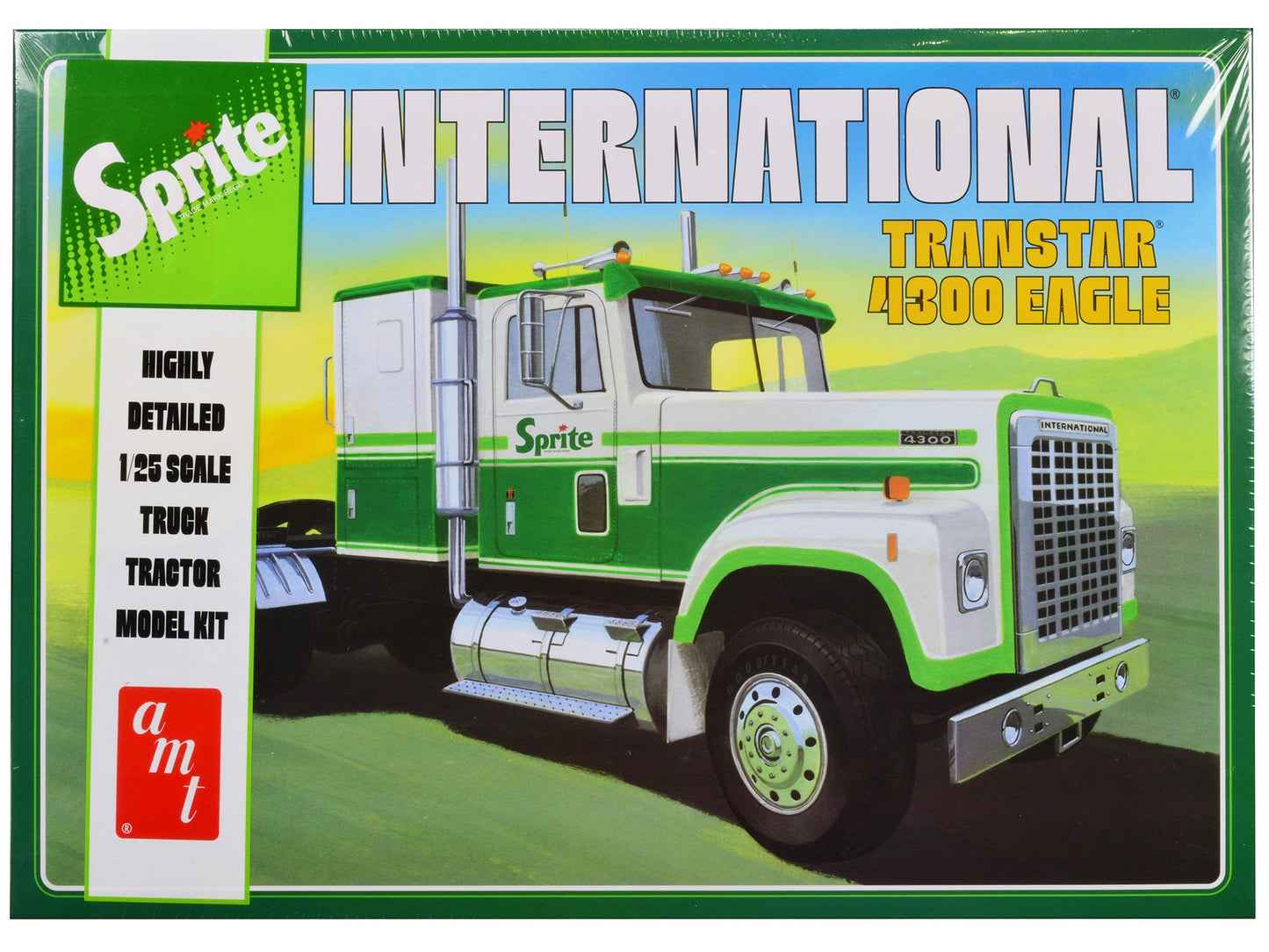 Skill 3 Model Kit International Transtar 4300 Eagle Truck Tractor "Sprite" 1/25 Scale Model by AMT free shipping USA