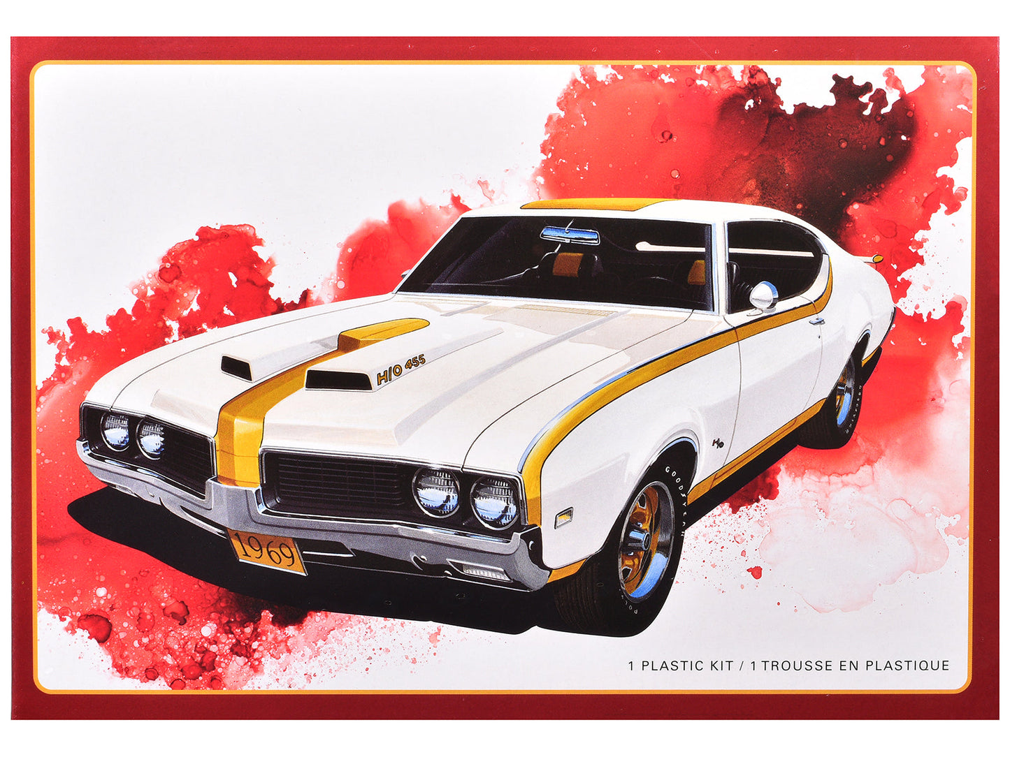 Skill 2 Model Kit 1969 Hurst Oldsmobile Cutlass 1/25 Scale Model by AMT free shipping USA
