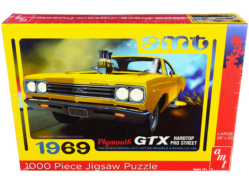 Jigsaw Puzzle 1969 Plymouth GTX Hardtop Pro Street MODEL BOX PUZZLE (1000 piece) by AMT free shipping USA