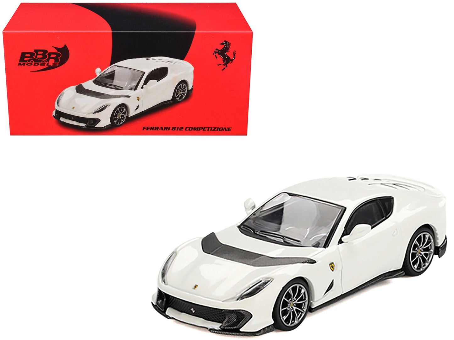 Ferrari 812 Competizione Bianco Avus White 1/64 Diecast Model Car by BBR free shipping USA