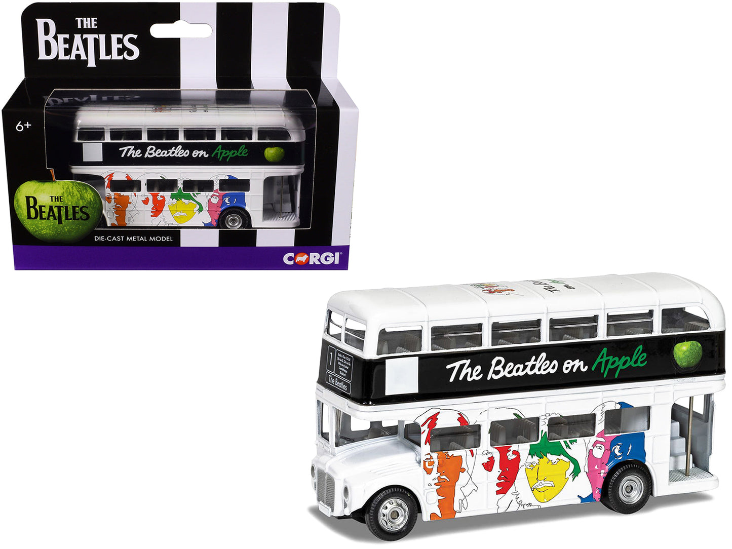 The Beatles London Double Decker Bus "The White Album" White Diecast Model Car by Corgi free shipping USA