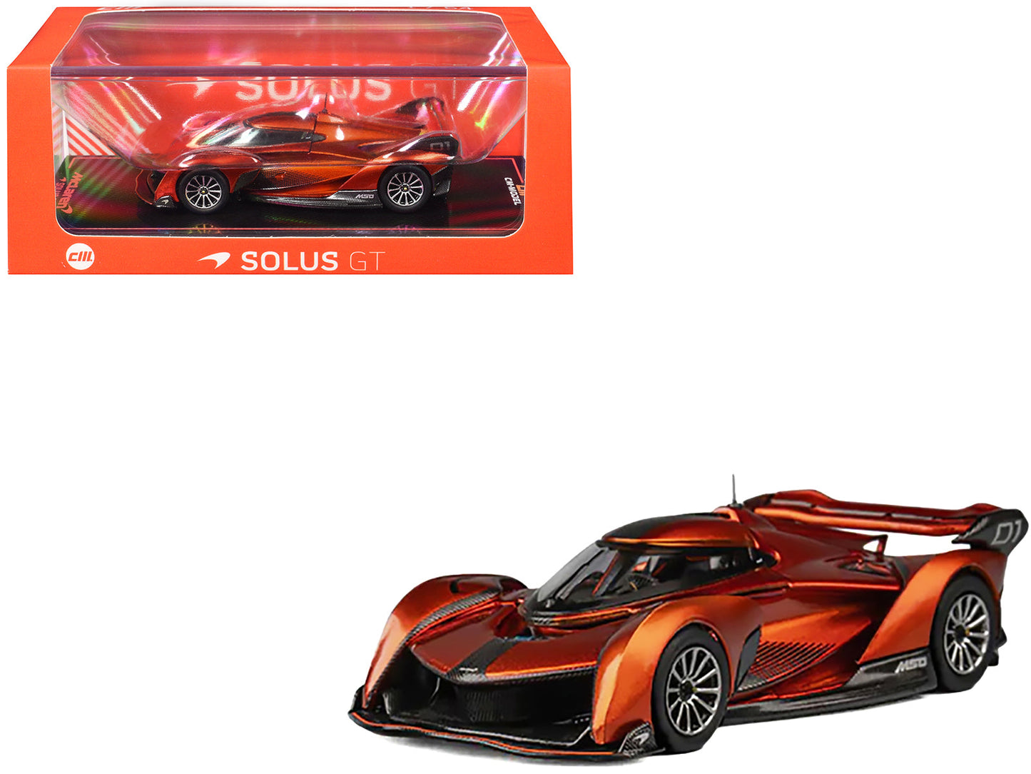 McLaren Solus GT Orange Metallic 1/64 Diecast Model Car by CM Model free shipping USA