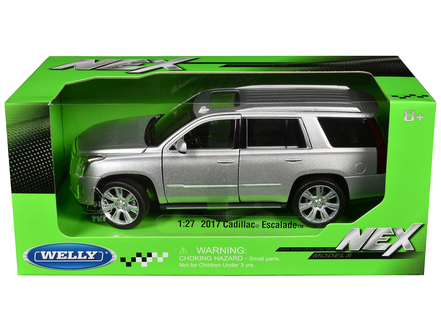 2017 Cadillac Escalade with Sunroof Silver Metallic 1/24-1/27 Diecast Model Car by Welly free shipping USA