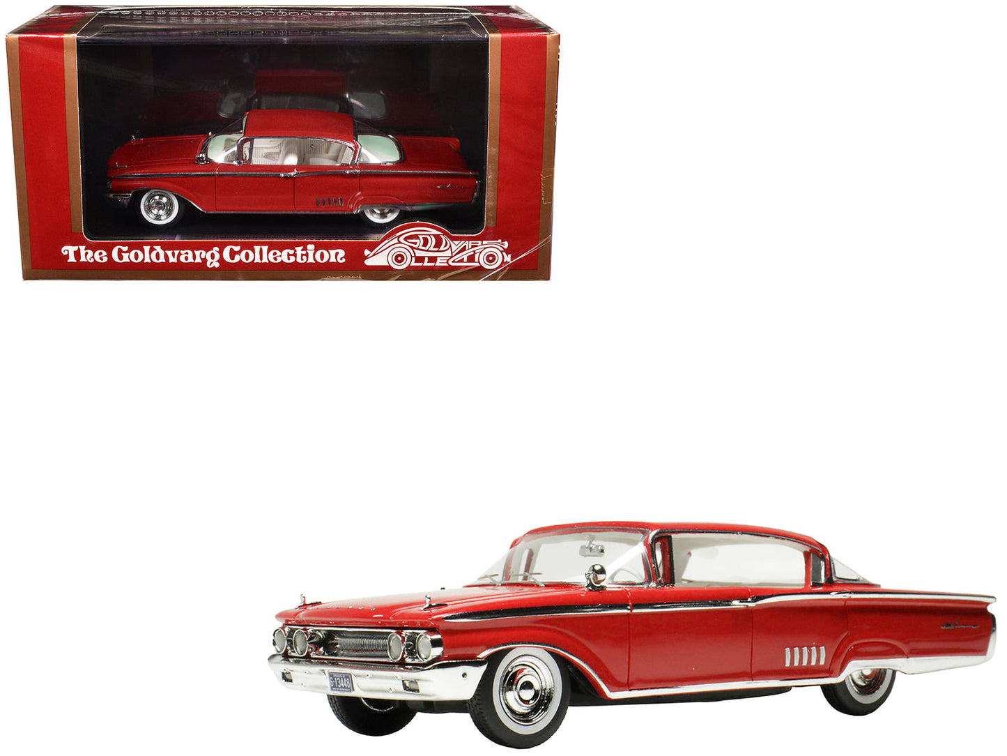 1960 Mercury Park Lane 4 Door Sedan Signal Red with White Interior Limited Edition to 200 pieces Worldwide 1/43 Model Car by Goldvarg Collection free shipping USA
