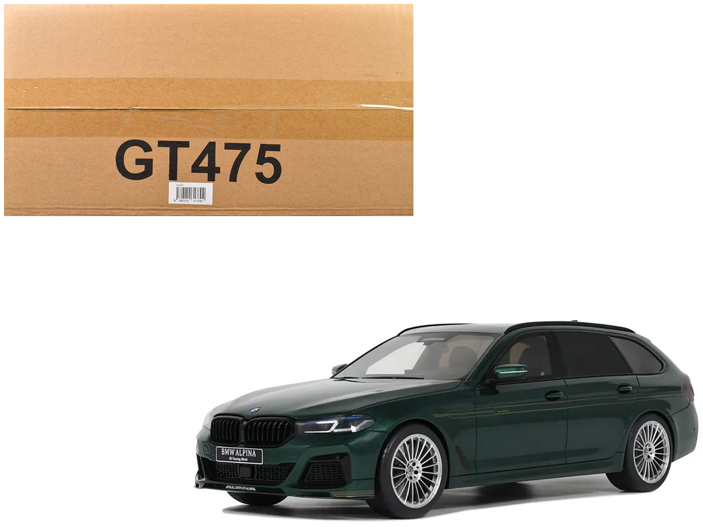 2023 BMW Alpina B5 Touring Green Metallic 1/18 Model Car by GT Spirit free shipping USA