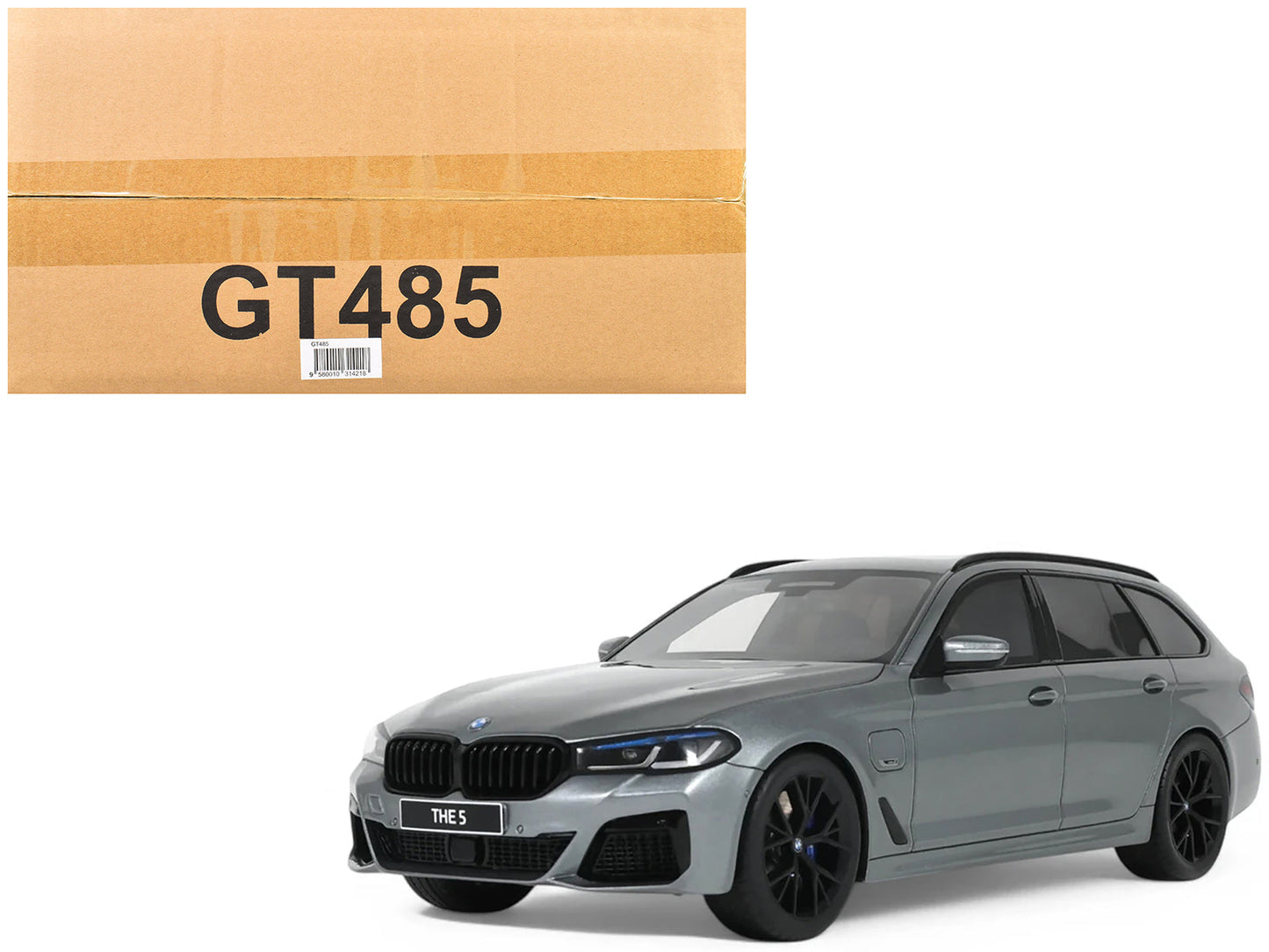 2023 BMW 530E XDrive M Silver Metallic 1/18 Model Car by GT Spirit free shipping USA
