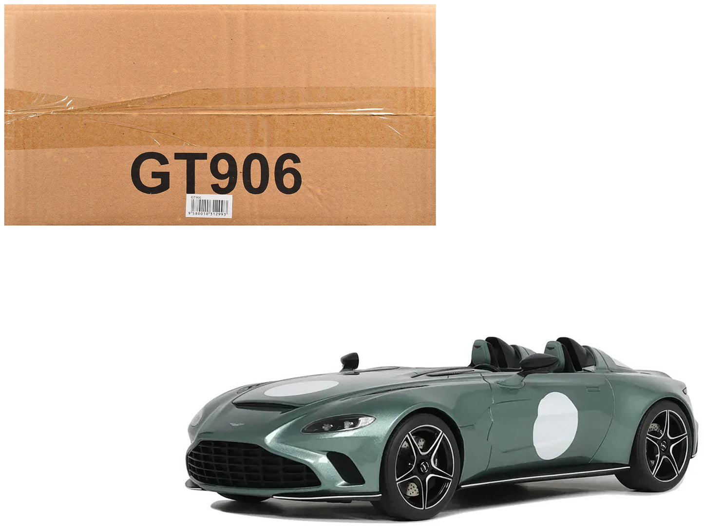 Aston Martin V12 Speedster Green Metallic 1/18 Model Car by GT Spirit free shipping USA