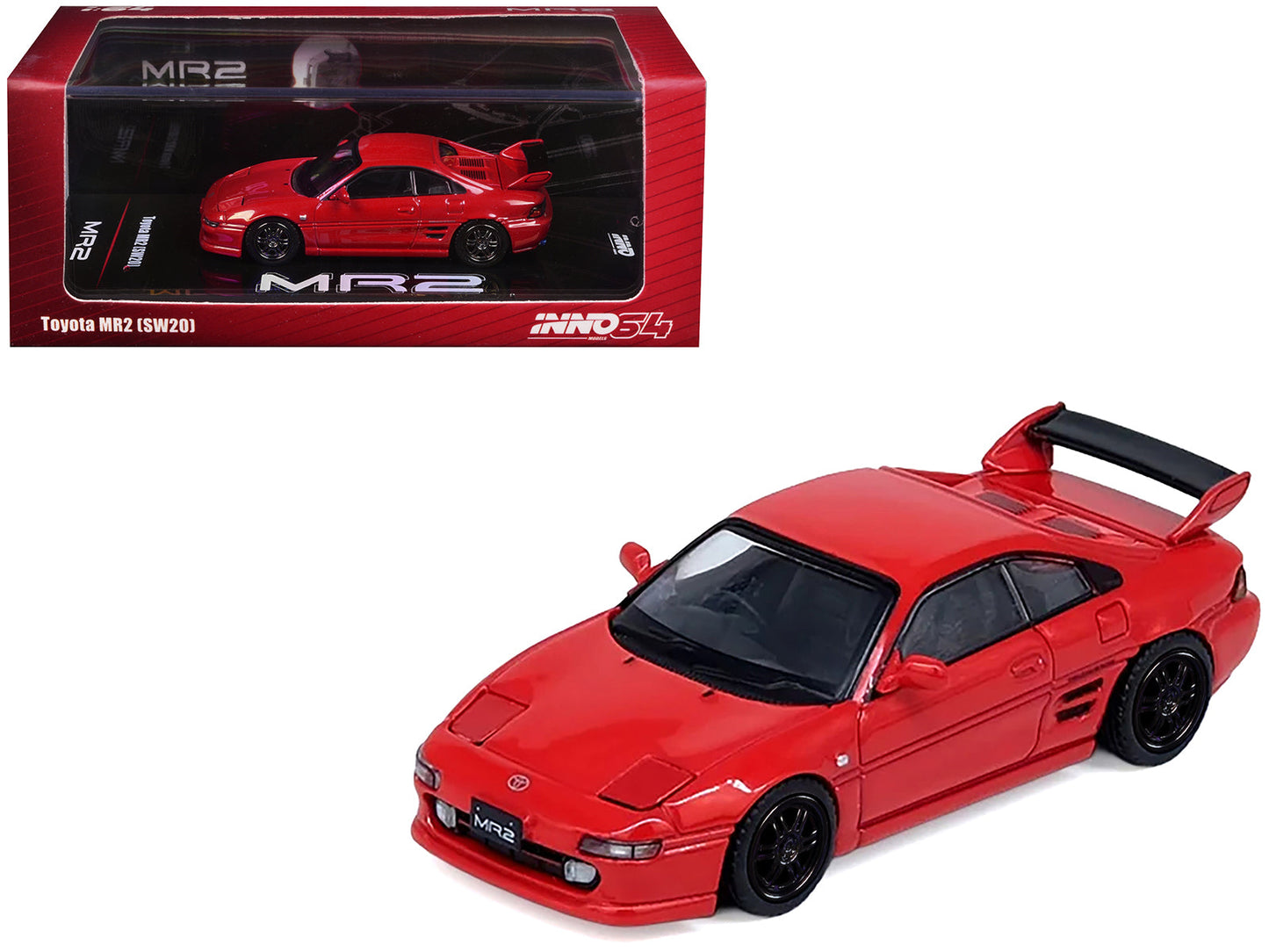 Toyota MR2 (SW20) RHD (Right Hand Drive) Red 1/64 Diecast Model Car by Inno Models free shipping USA