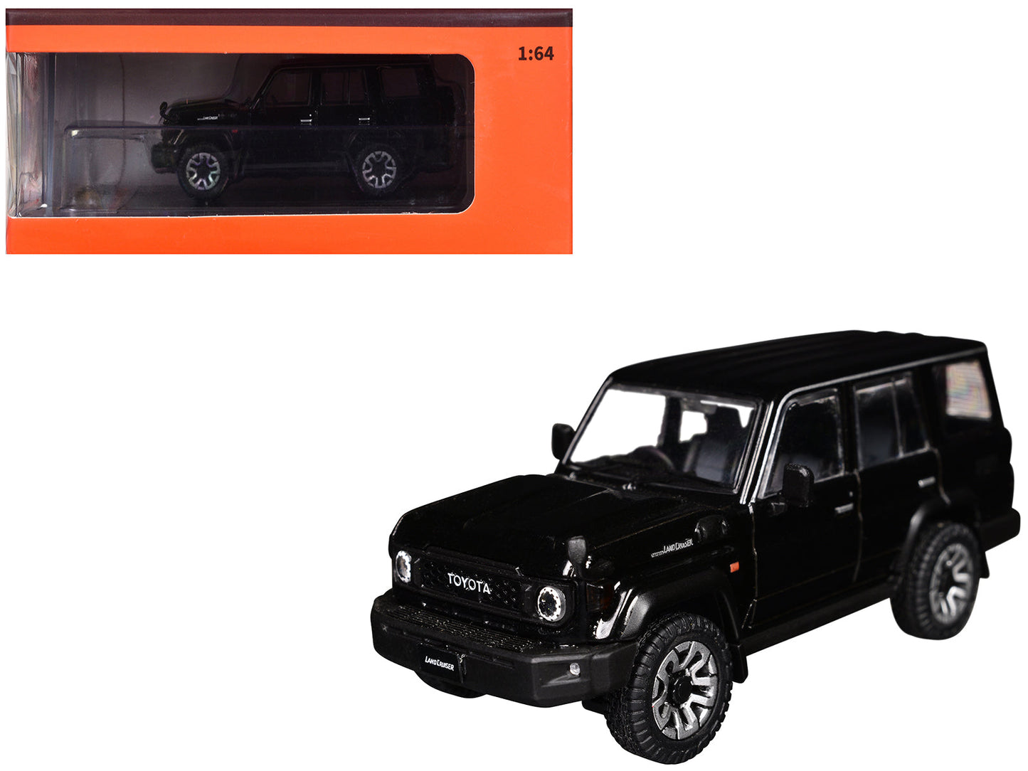 Toyota Land Cruiser (J76) RHD (Right Hand Drive) Black 1/64 Diecast Model Car by GCD free shipping USA