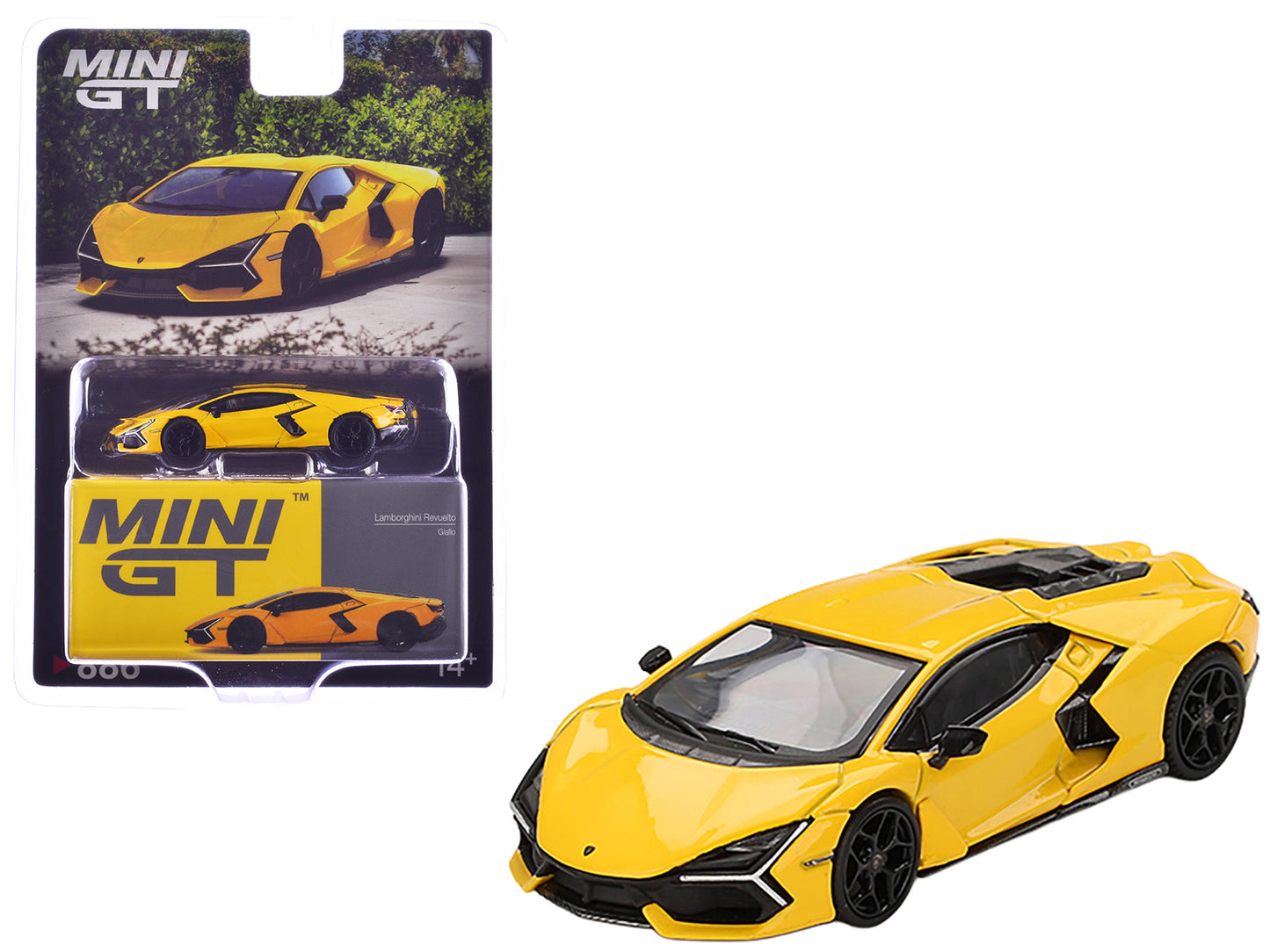 Lamborghini Revuelto Giallo (Yellow) Limited Edition 1/64 Diecast Model Car by Mini GT free shipping USA