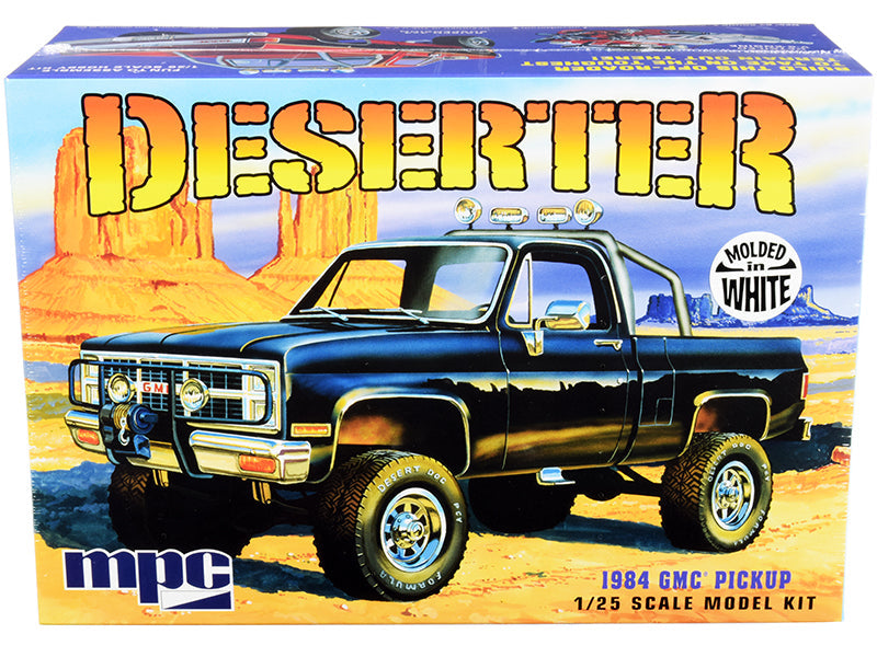 Skill 2 Model Kit 1984 GMC Pickup Truck (Molded in White) "Deserter" 1/25 Scale Model by MPC free shipping USA