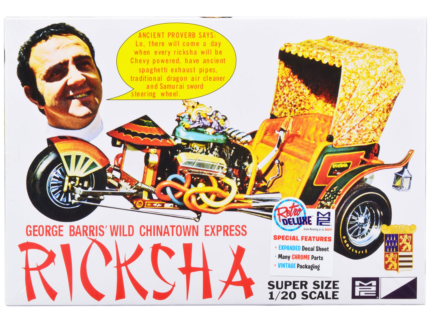 Skill 2 Model Kit George Barris' Wild Chinatown Express Ricksha 1/20 Scale Model by MPC free shipping USA